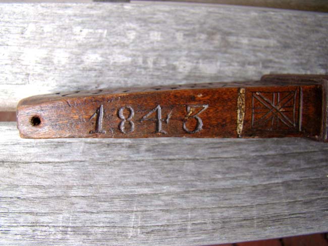 A Fabulous and Historic Tiller carved in honor of Vice Admiral Alexander Cochrane and Admiral Lord Bridport and dated 1843 — image 5